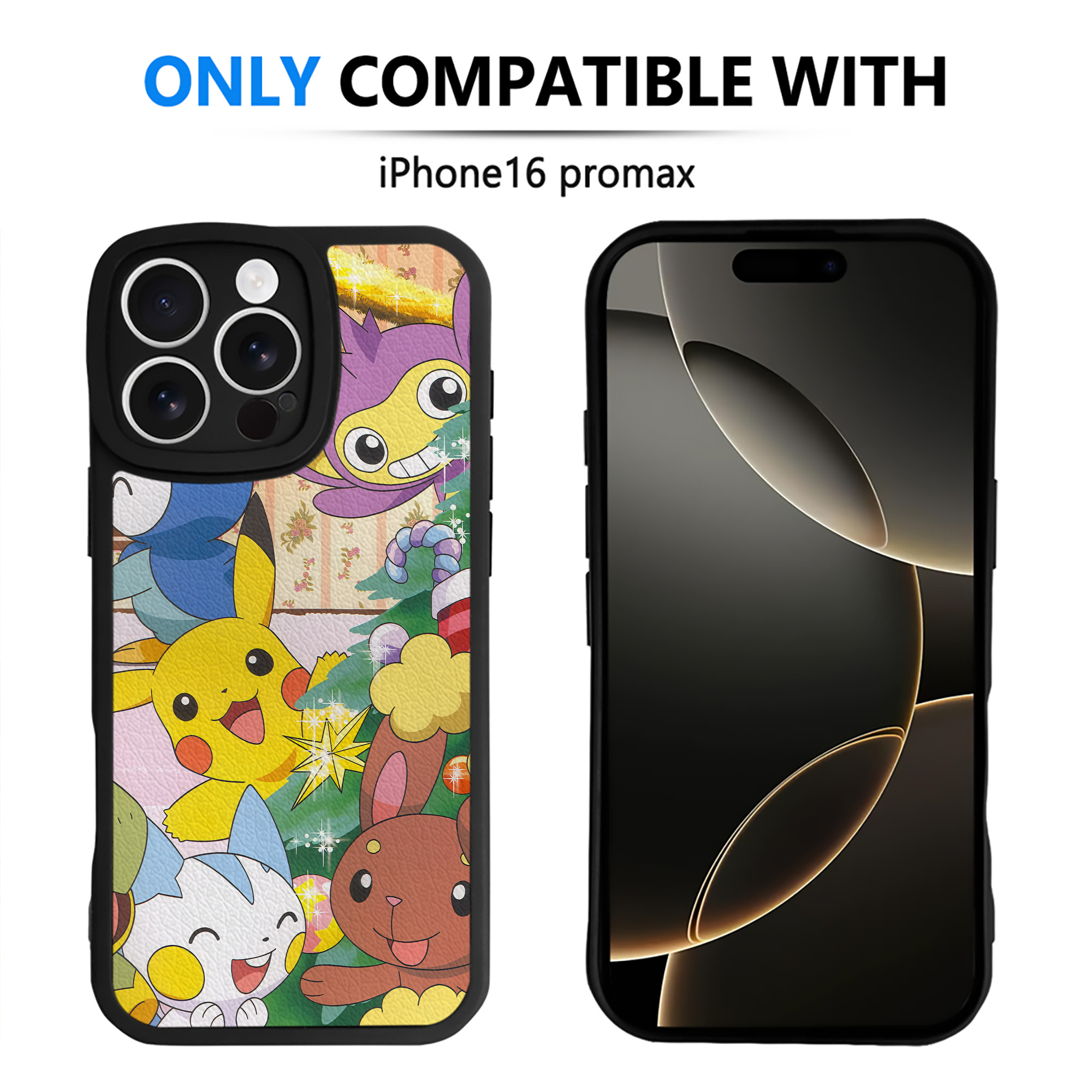 （画像用） ポケットモンスター Pokémon 【iPhone 16シリーズ対応】シリコンスマホケース（レザー調） 材質：シリコン